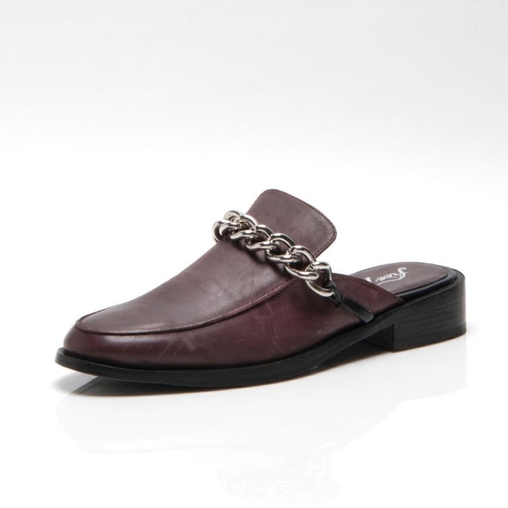 FREE PEOPLE Vida Mules / Fig Leather SIZE 6 - Picture 4 of 6